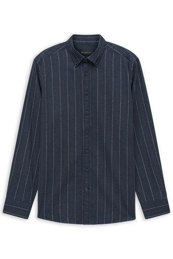 Hemden lange mouw navy Bugatti