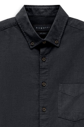 Hemden lange mouw navy Bugatti