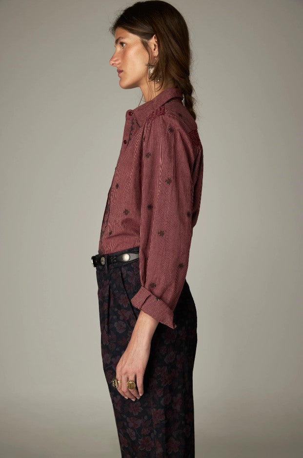 Blouses lange mouw bordeaux MAISON HOTEL