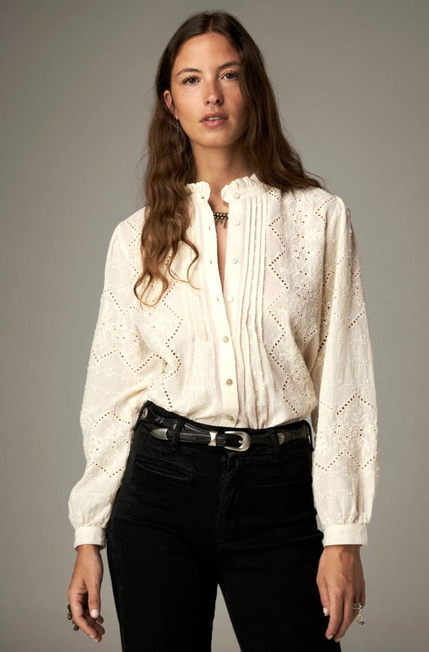 Blouses lange mouw beige MAISON HOTEL