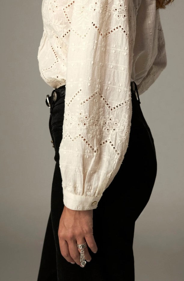 Blouses lange mouw beige MAISON HOTEL