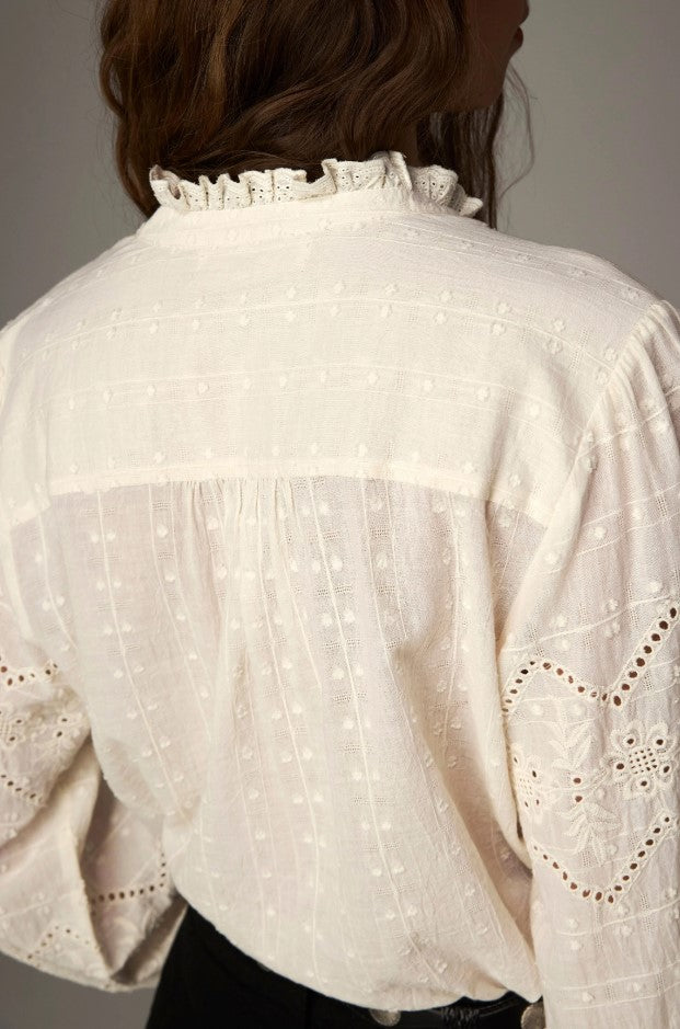 Blouses lange mouw beige MAISON HOTEL