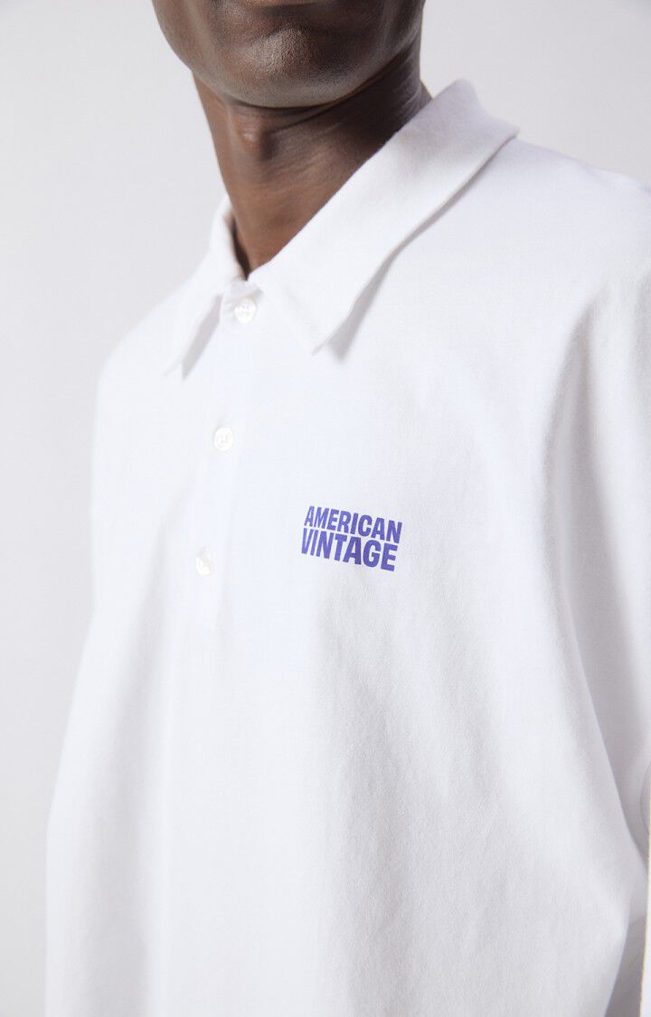 Polo's lange mouw wit www.am-vintage.com