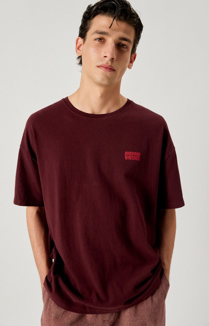 T-shirts korte mouw bordeaux www.am-vintage.com