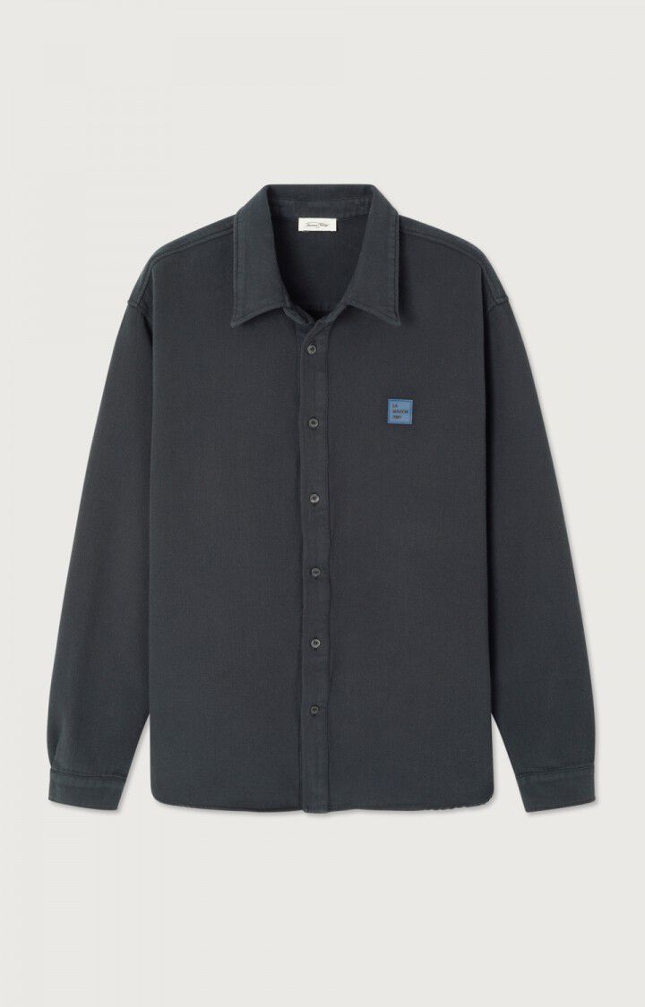 Hemden lange mouw grijs www.am-vintage.com