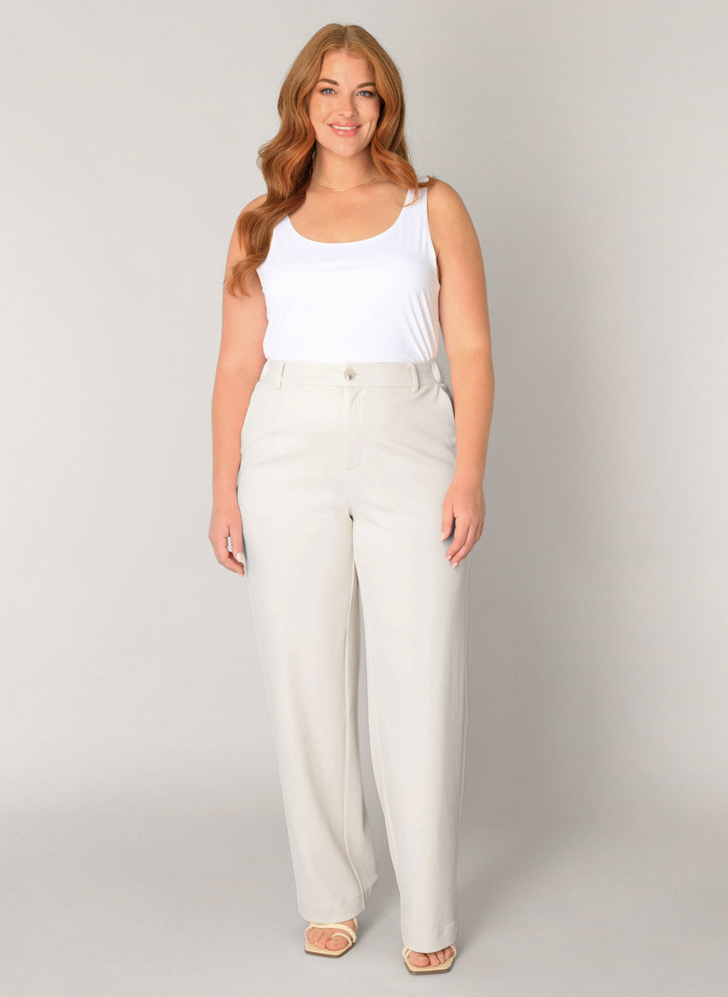 Broeken beige BASE LEVEL CURVY