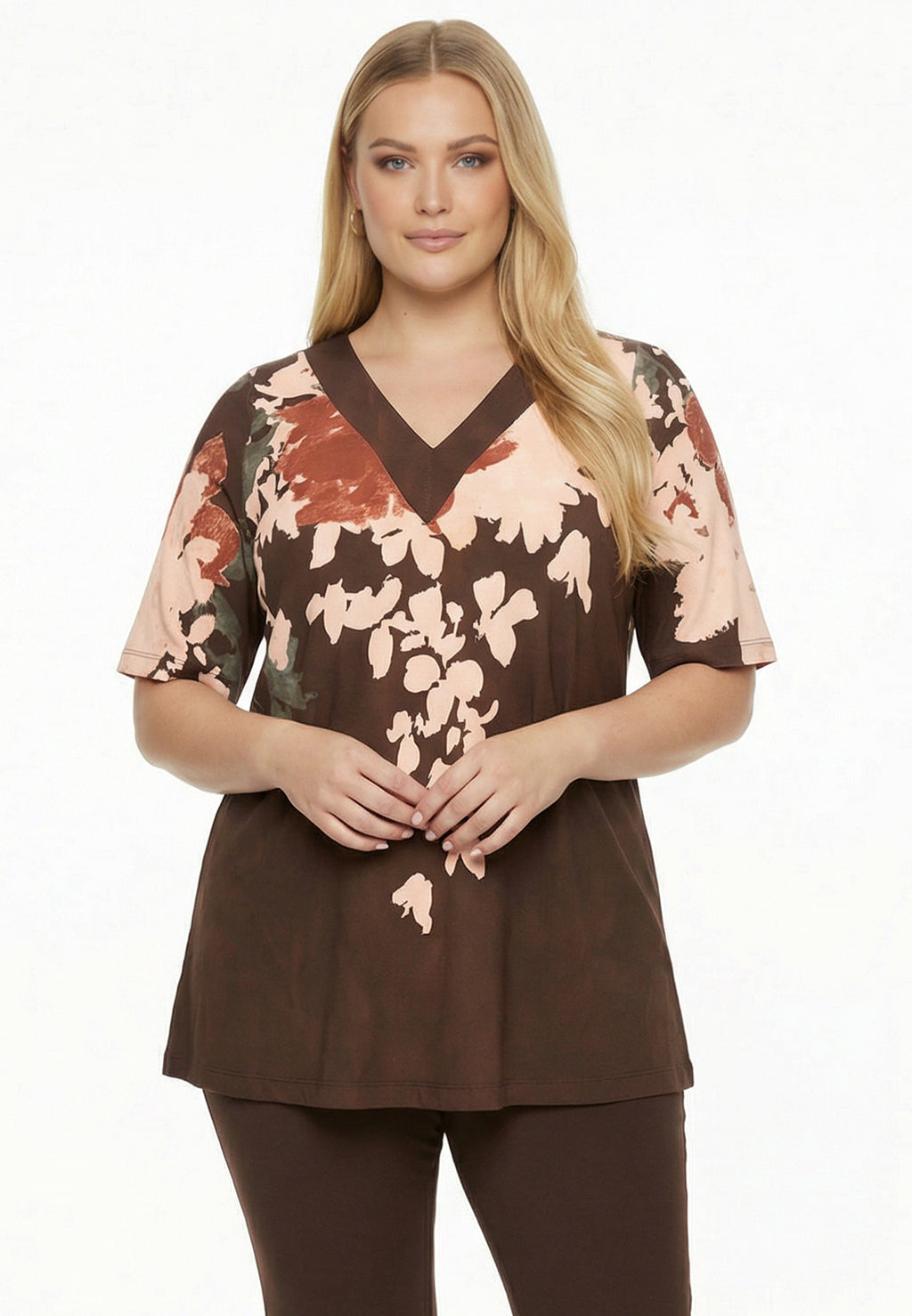T-shirts korte mouw bruin Yoek