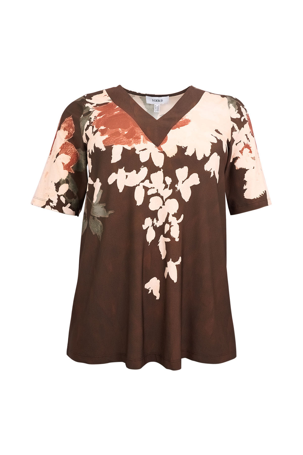 T-shirts korte mouw bruin Yoek