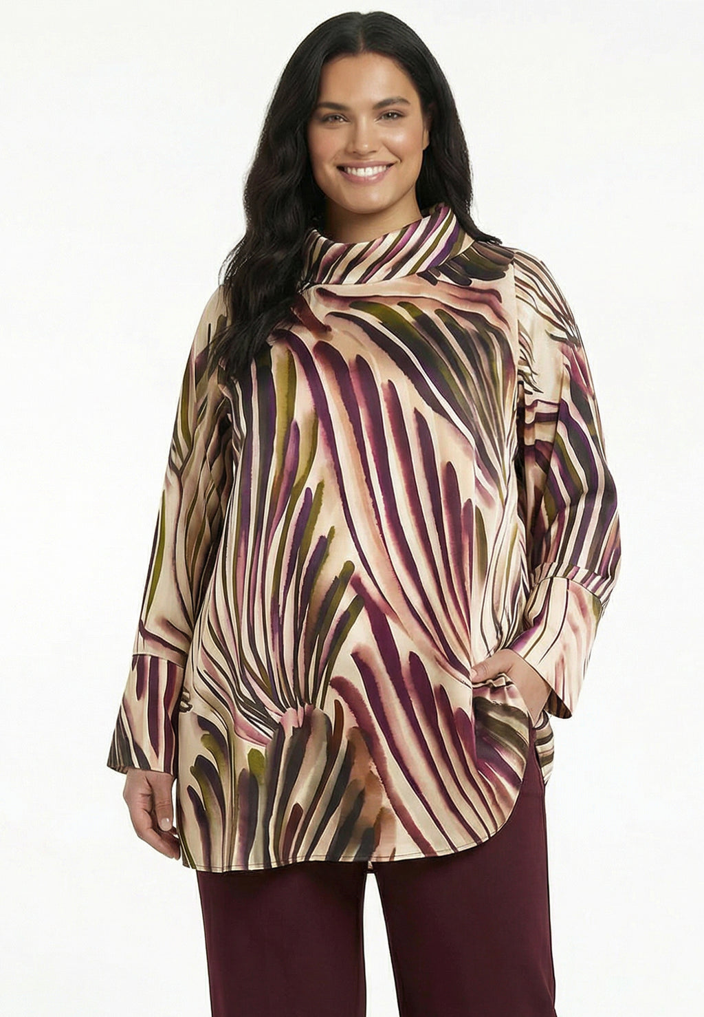 Blouses lange mouw multicolor Yoek