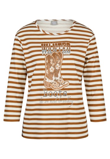 T-shirts lange mouw bruin Rabe