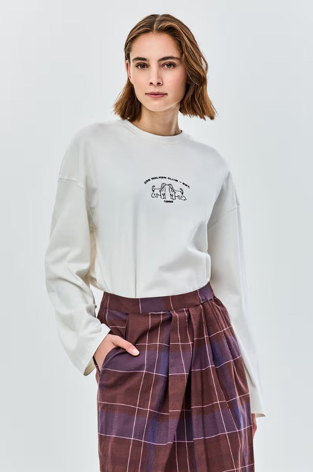 T-shirts lange mouw wit CKS