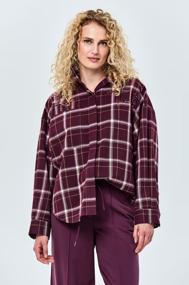 Blouses lange mouw bordeaux CKS