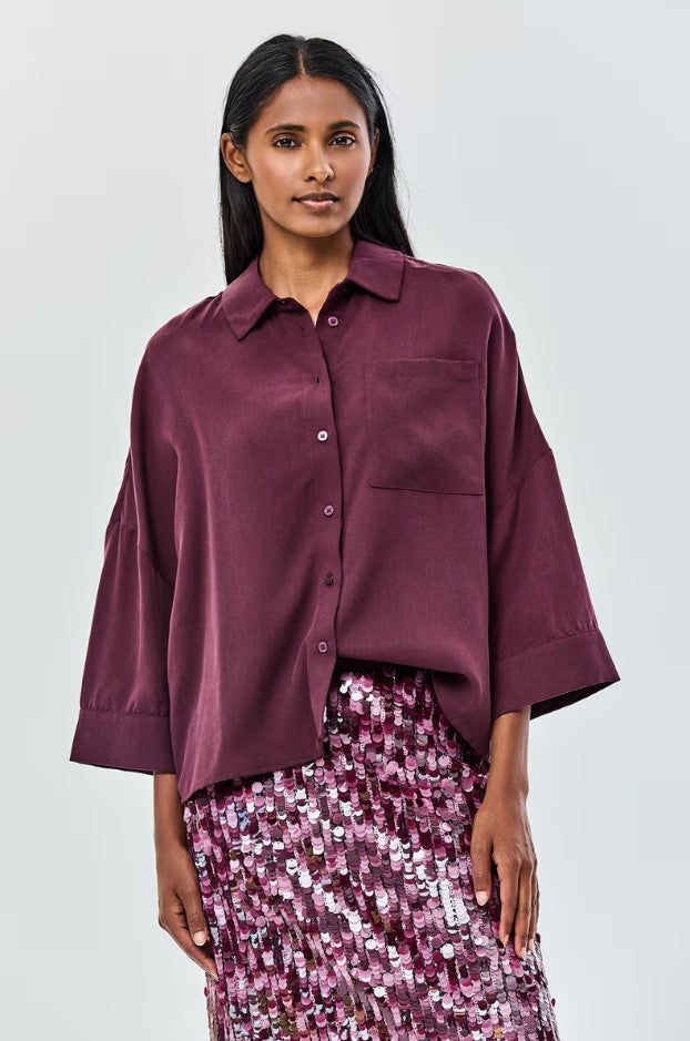 Blouses lange mouw bordeaux CKS