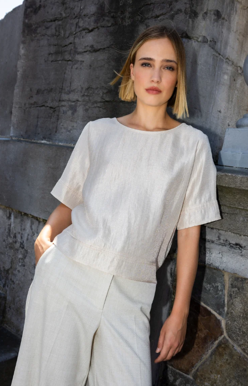 Blouses lange mouw beige Marie Méro