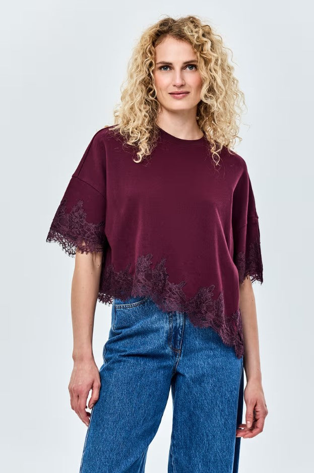 T-shirts korte mouw bordeaux CKS