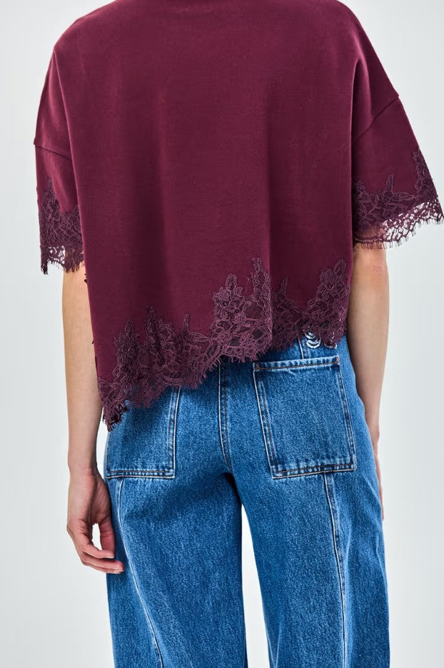 T-shirts korte mouw bordeaux CKS