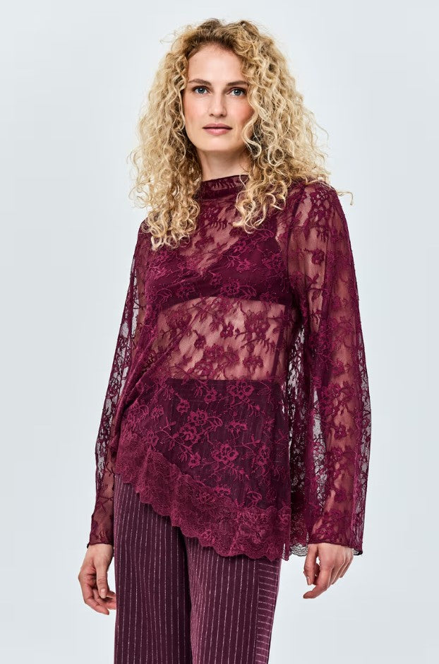 T-shirts lange mouw bordeaux CKS