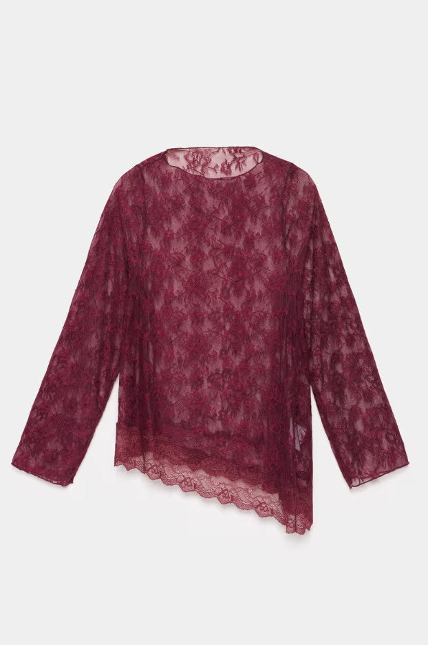 T-shirts lange mouw bordeaux CKS