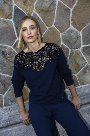 Pulls navy Marie Méro