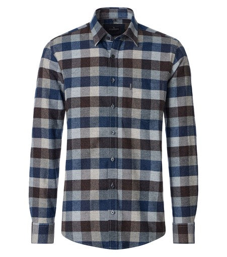Hemden lange mouw blauw Casa Moda