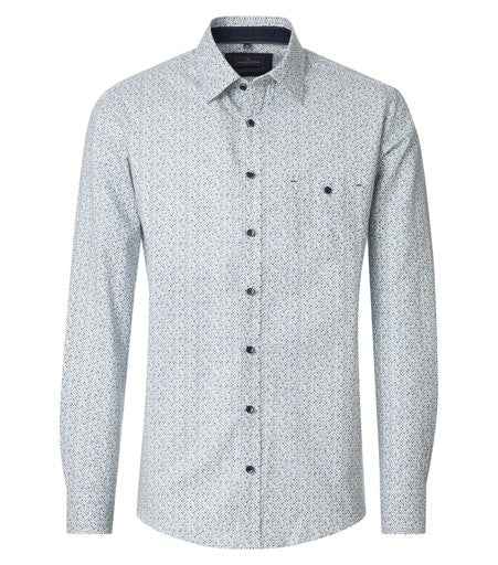 Hemden lange mouw blauw Casa Moda