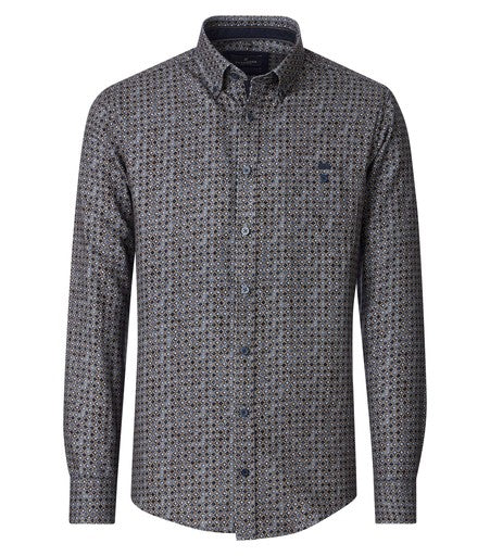 Hemden lange mouw blauw Casa Moda