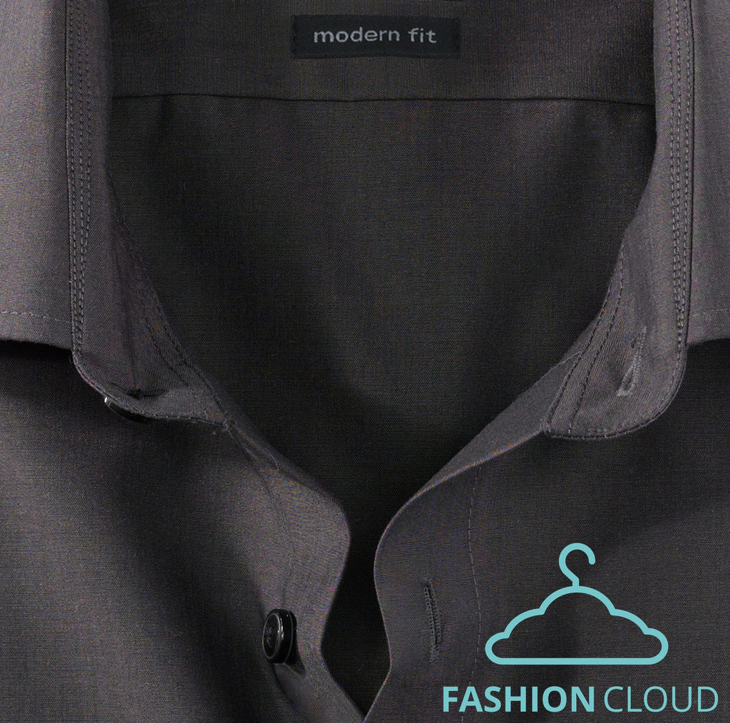 Hemden lange mouw grijs OLYMP