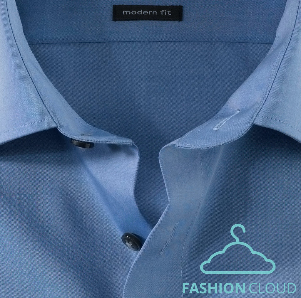 Hemden lange mouw blauw OLYMP