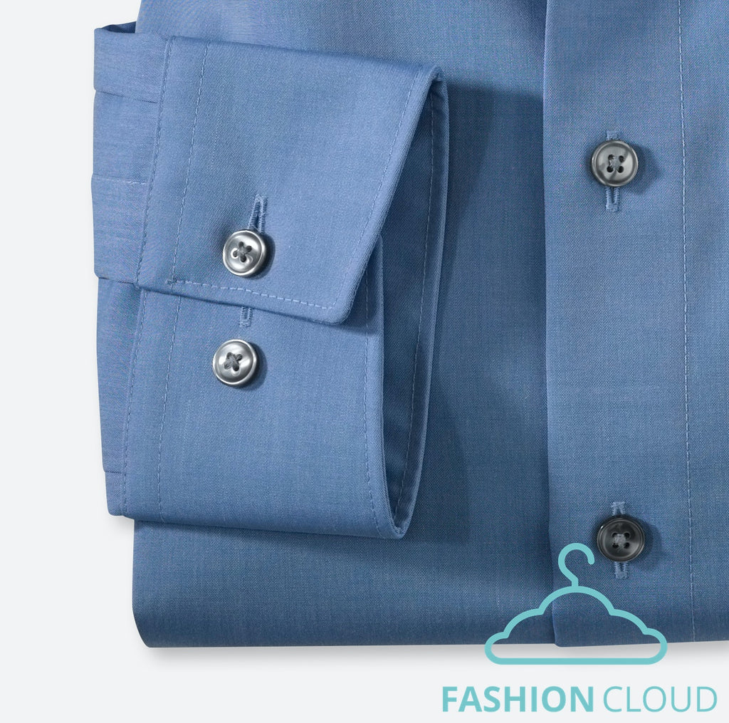 Hemden lange mouw blauw OLYMP