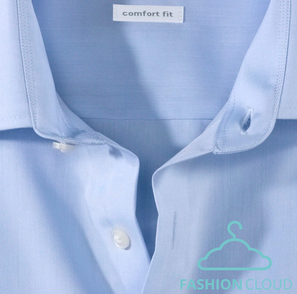 Hemden lange mouw blauw OLYMP