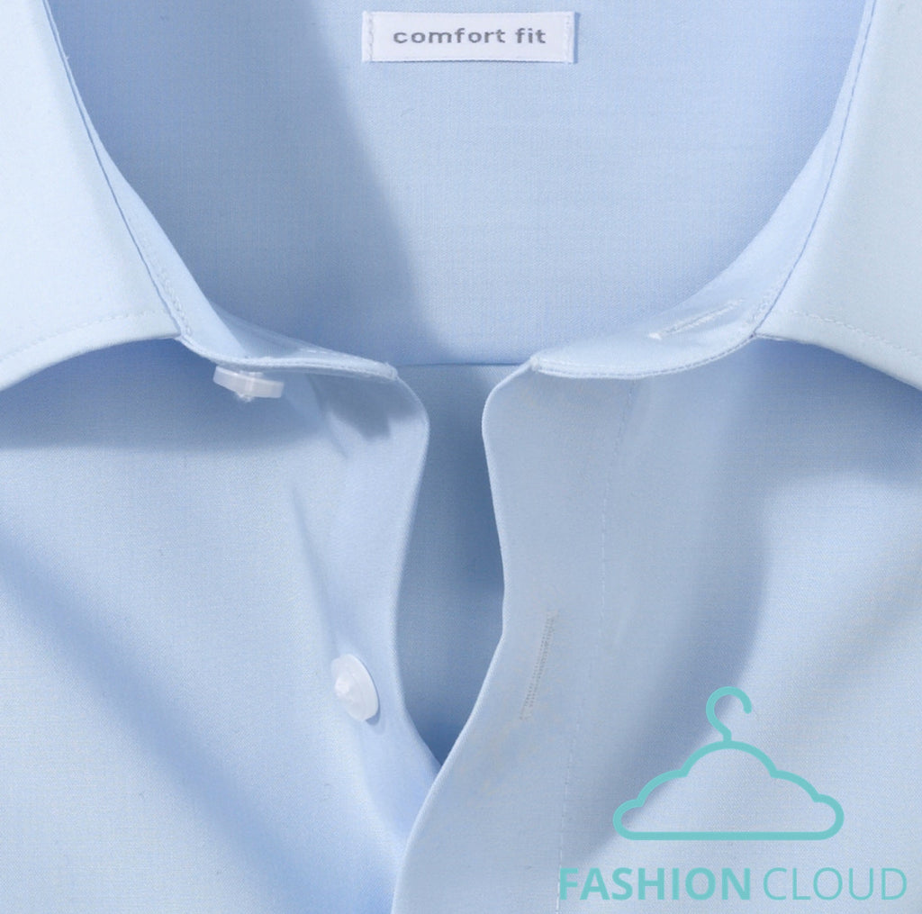 Hemden lange mouw blauw OLYMP