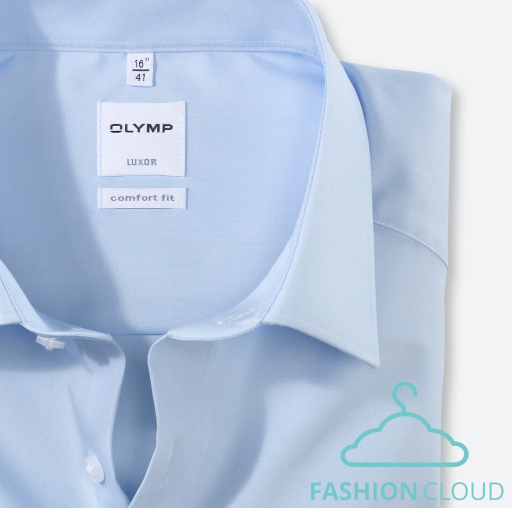 Hemden lange mouw blauw OLYMP