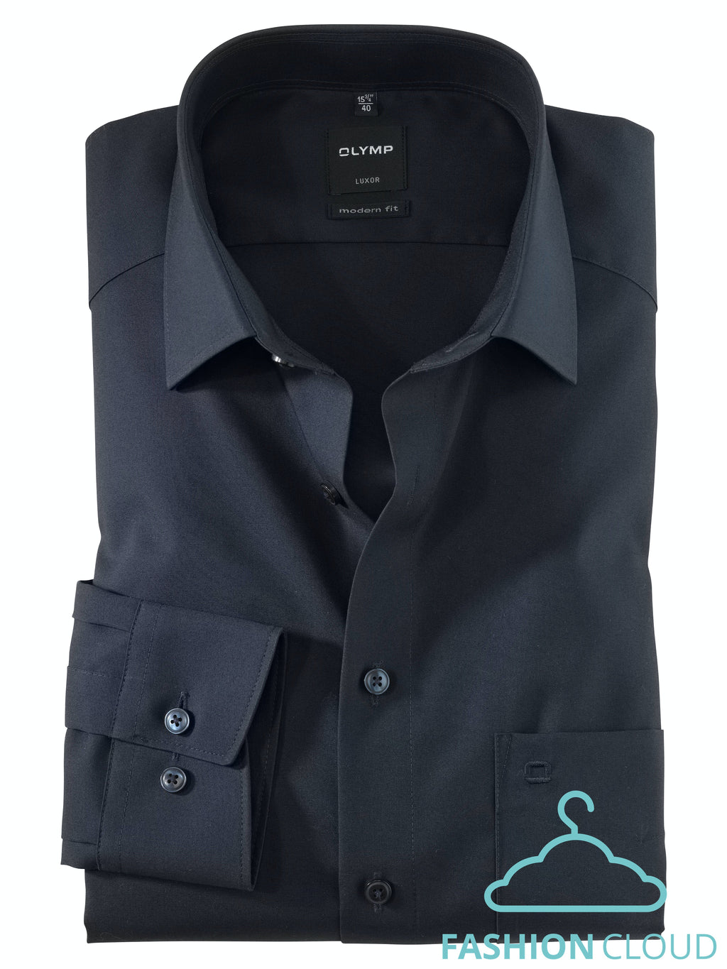 Hemden lange mouw navy OLYMP