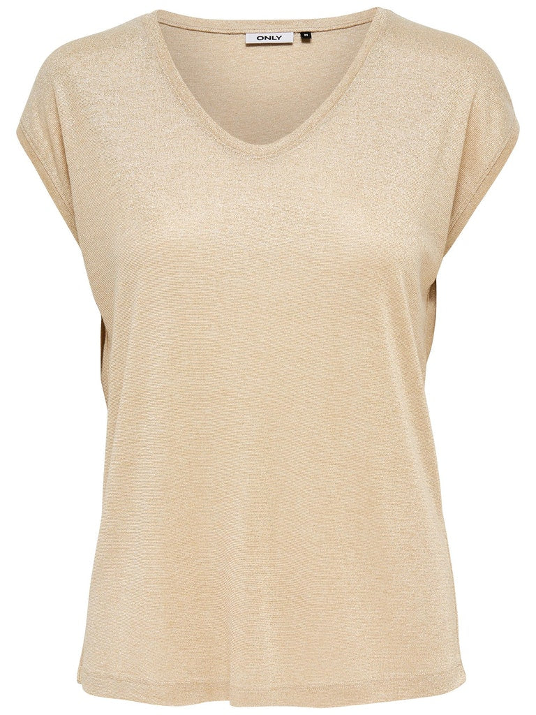 T-shirts korte mouw beige ONLY