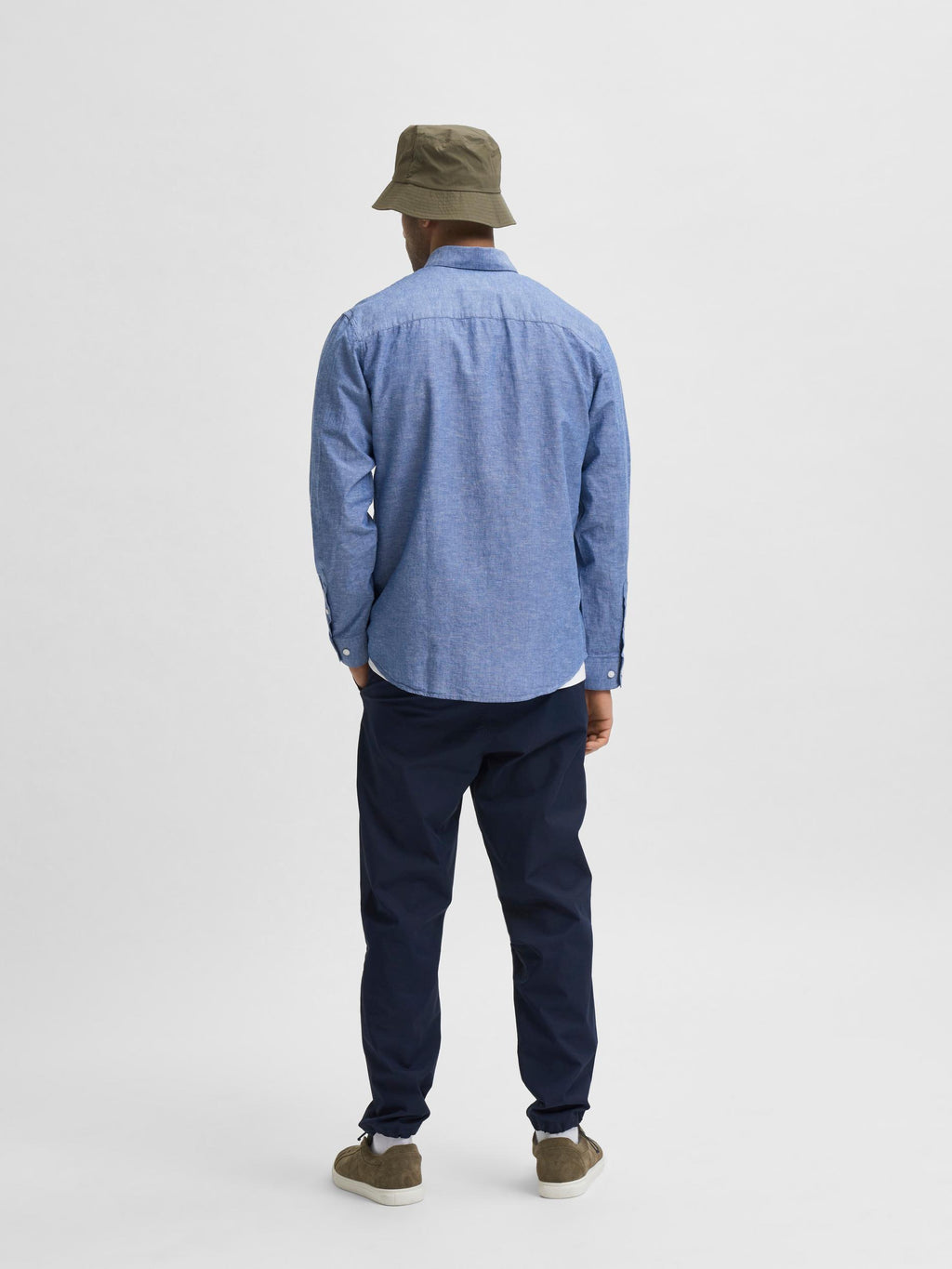 Hemden lange mouw blauw Selected HOMME