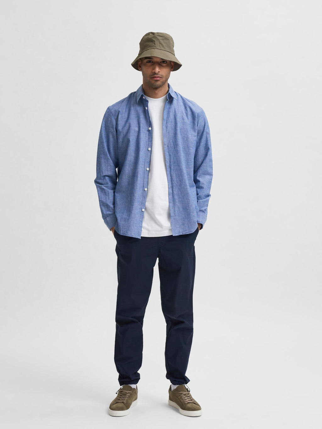 Hemden lange mouw blauw Selected HOMME
