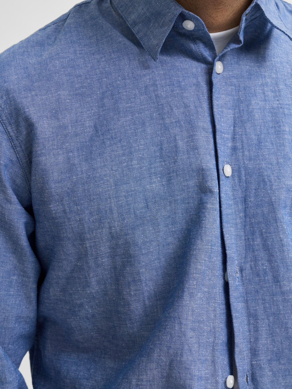 Hemden lange mouw blauw Selected HOMME