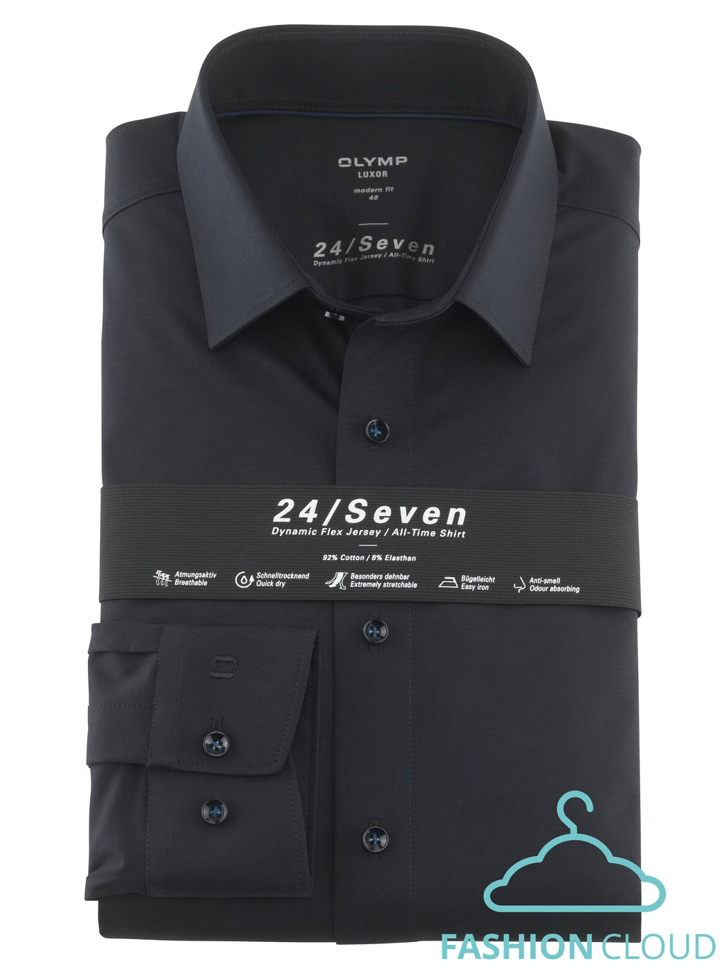 Hemden lange mouw navy OLYMP