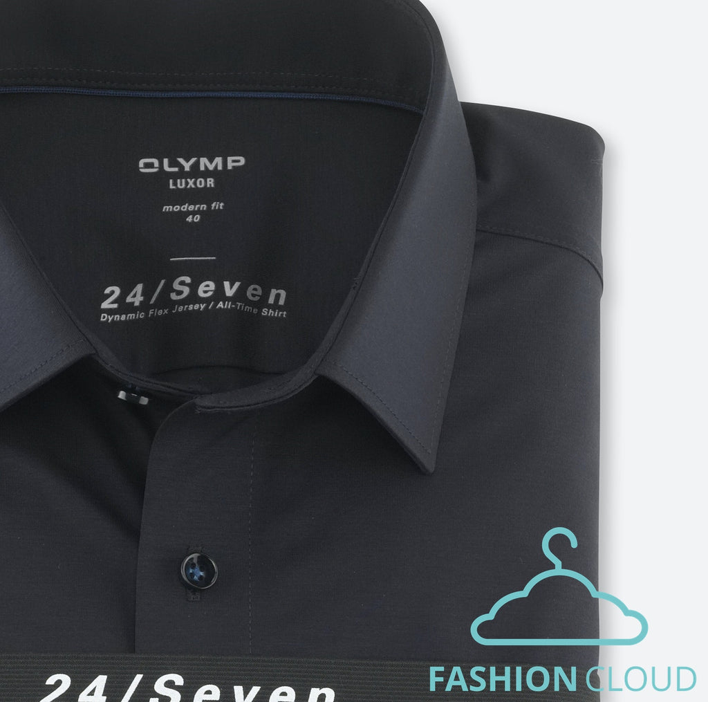 Hemden lange mouw navy OLYMP