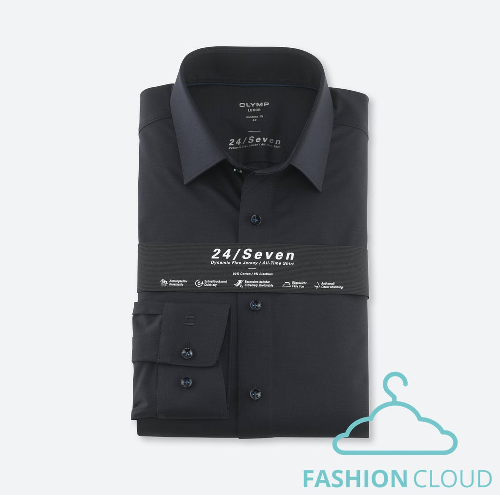 Hemden lange mouw navy OLYMP