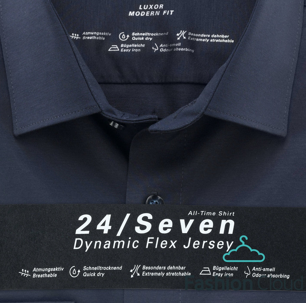 Hemden lange mouw navy OLYMP