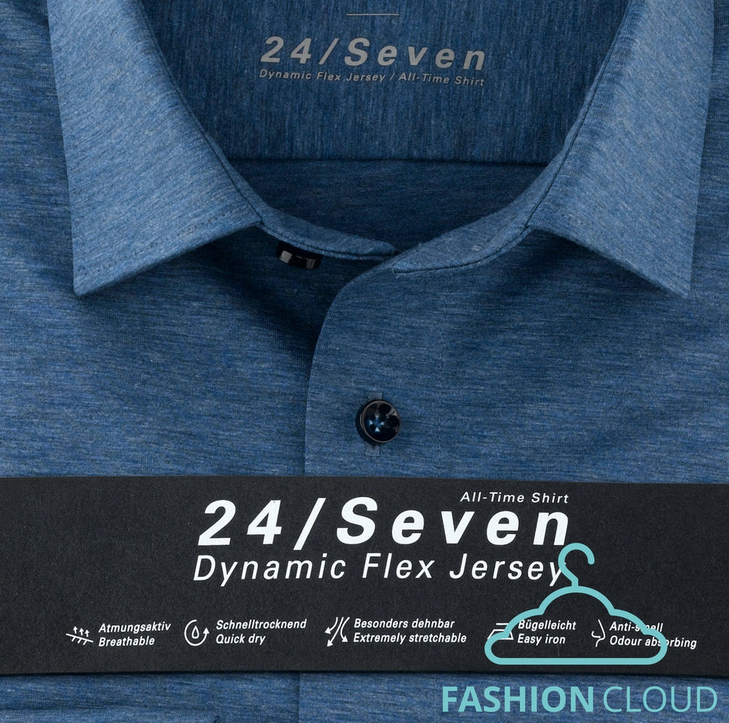 Hemden lange mouw blauw OLYMP