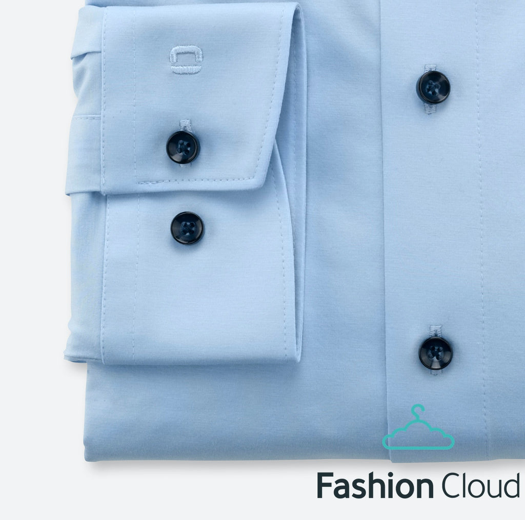 Hemden lange mouw blauw OLYMP