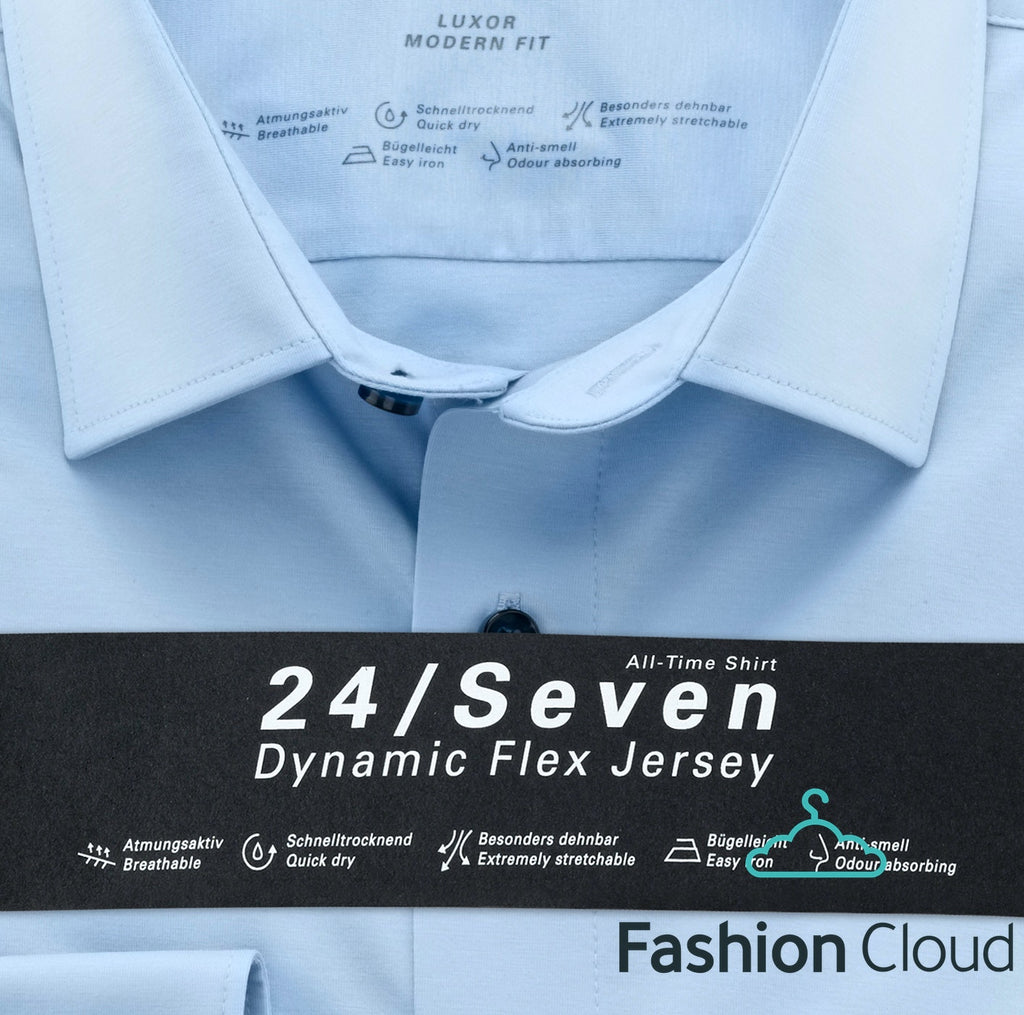 Hemden lange mouw blauw OLYMP