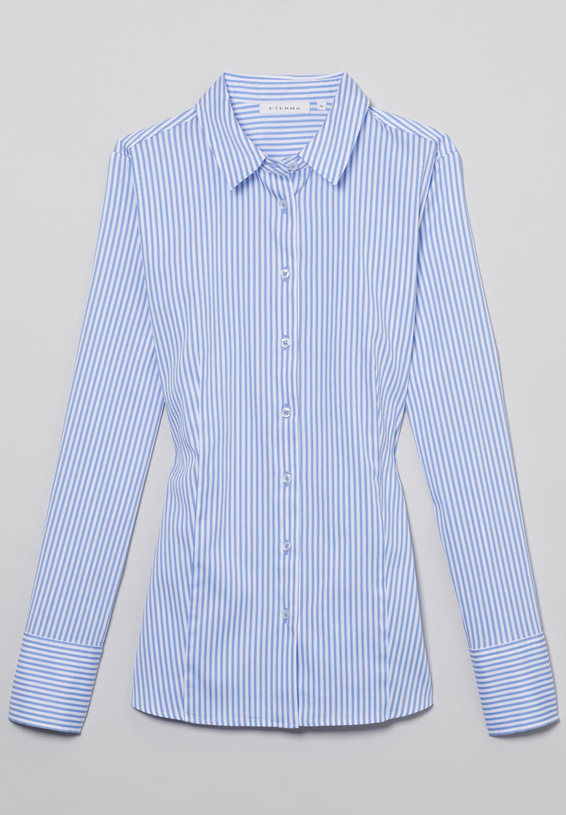 Blouses lange mouw blauw ETERNA