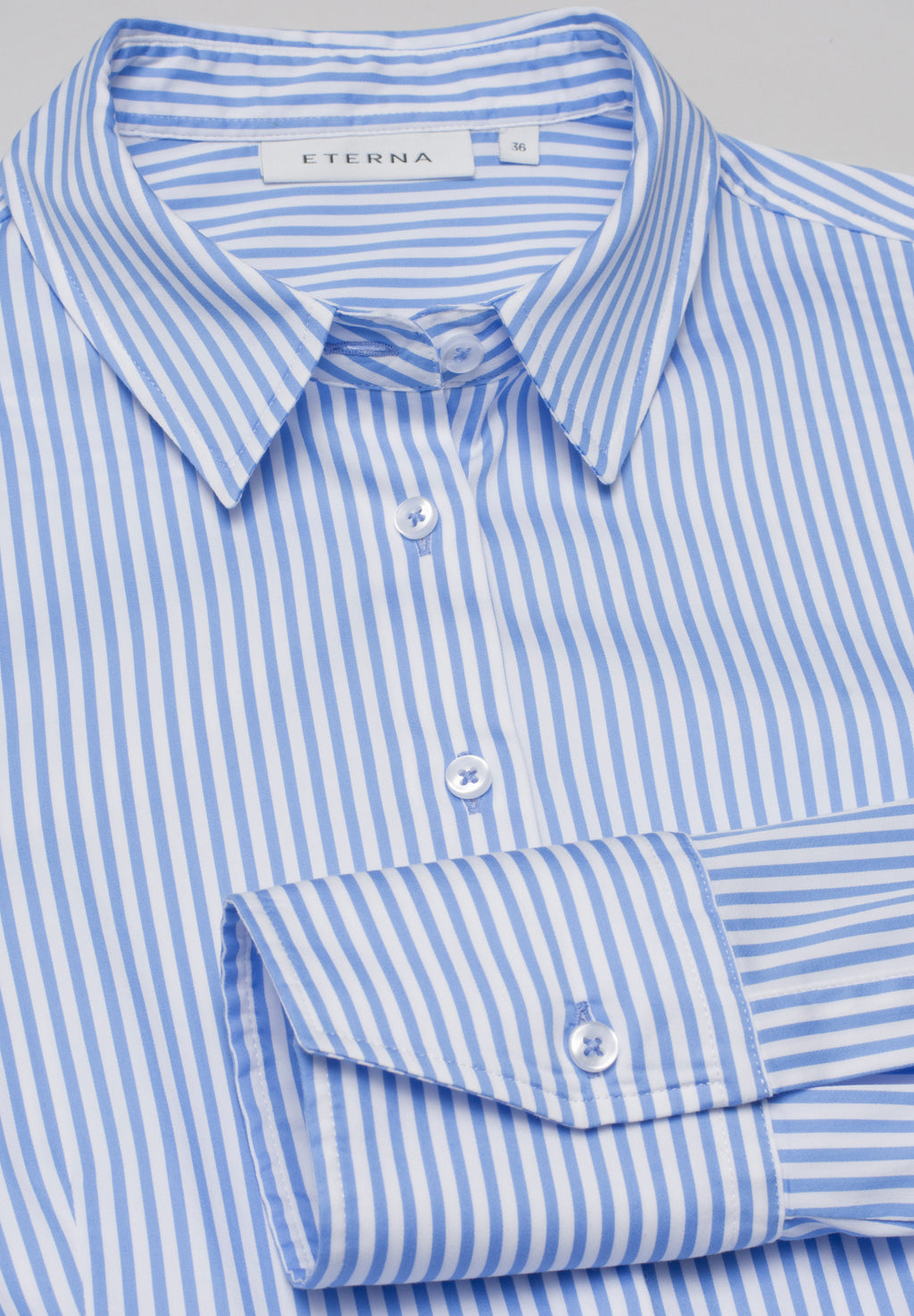 Blouses lange mouw blauw ETERNA