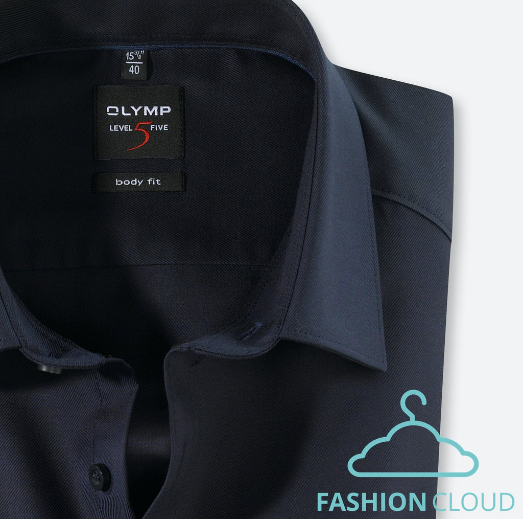 Hemden lange mouw blauw OLYMP