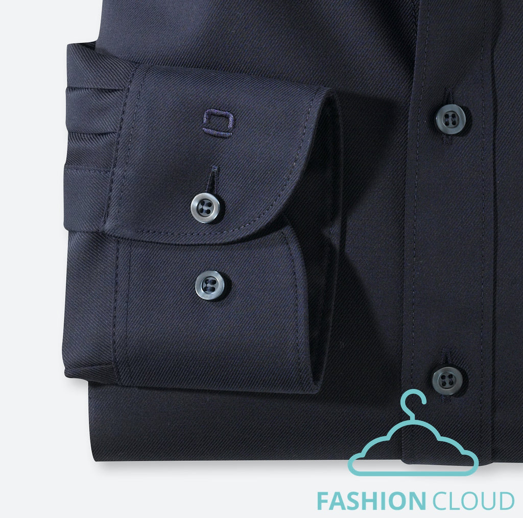 Hemden lange mouw blauw OLYMP