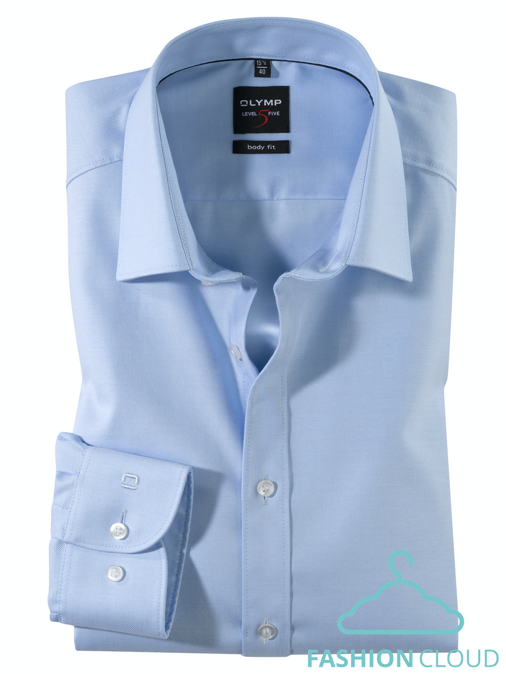 Hemden lange mouw blauw OLYMP