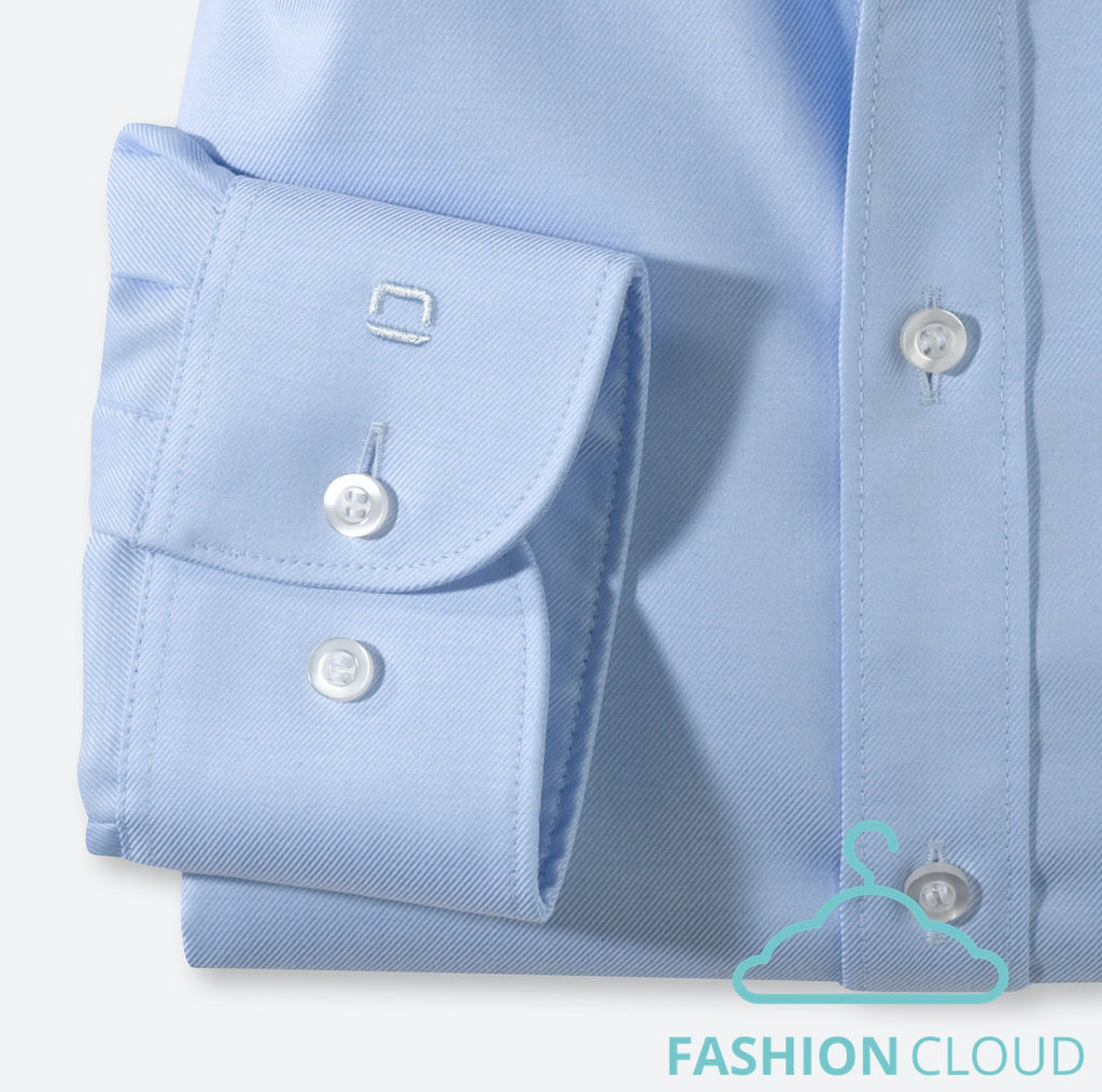 Hemden lange mouw blauw OLYMP